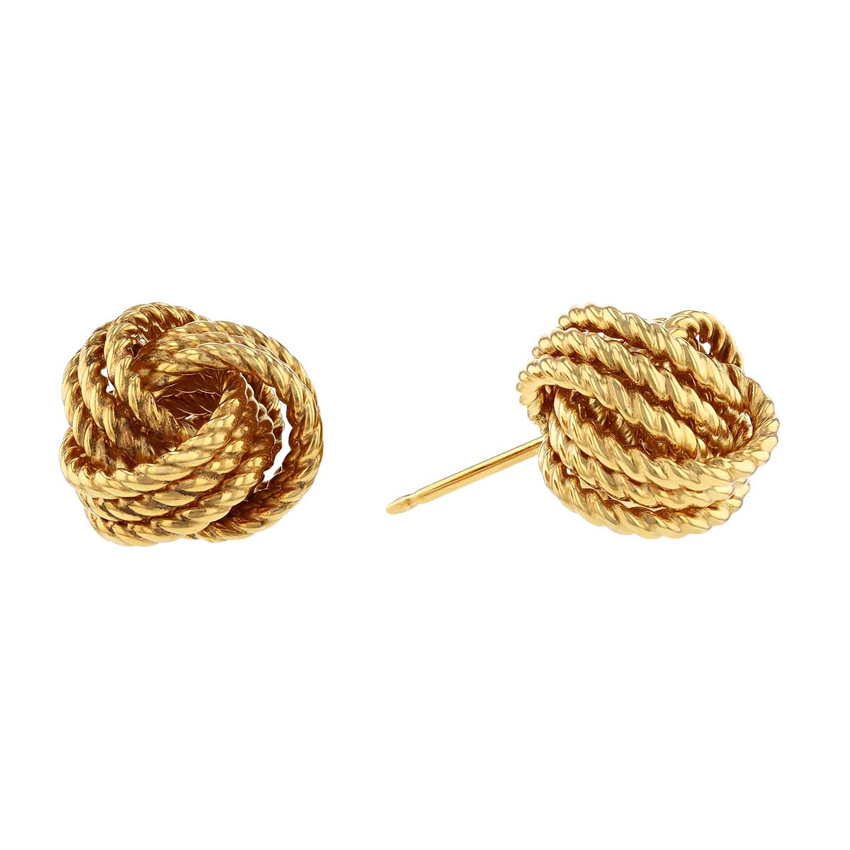 Yellow gold clearance love knot earrings